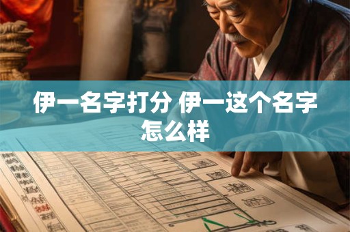伊一名字打分 伊一这个名字怎么样