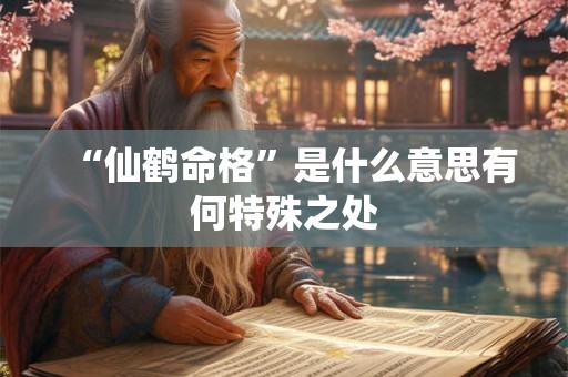 “仙鹤命格”是什么意思有何特殊之处