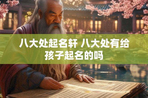 八大处起名轩 八大处有给孩子起名的吗