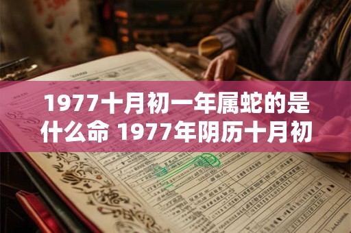 1977十月初一年属蛇的是什么命 1977年阴历十月初一子时出生是什么命