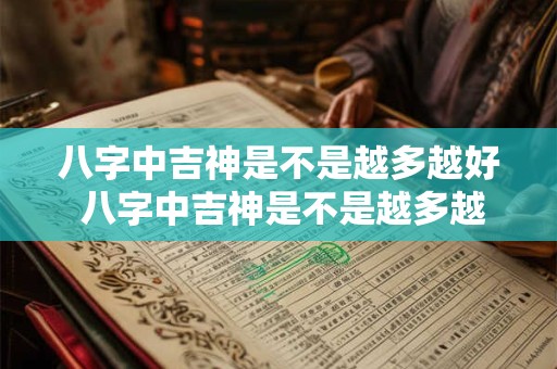八字中吉神是不是越多越好 八字中吉神是不是越多越好呢