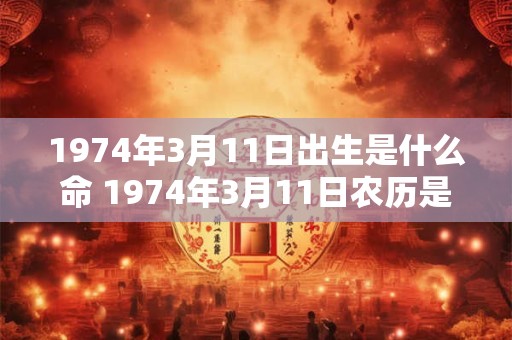 1974年3月11日出生是什么命 1974年3月11日农历是多少命运如何