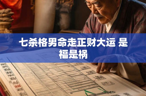 七杀格男命走正财大运 是福是祸