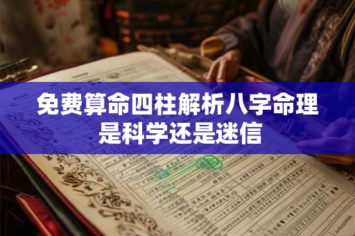 免费算命四柱解析八字命理 是科学还是迷信