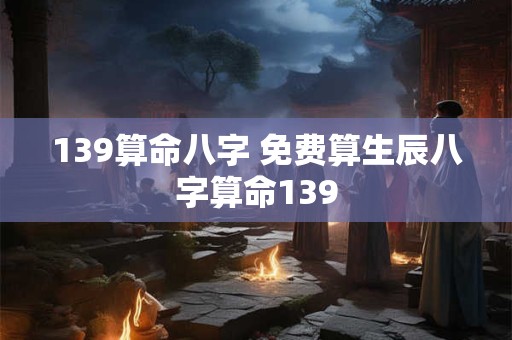 139算命八字 免费算生辰八字算命139