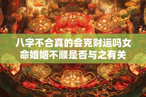 八字不合真的会克财运吗女命婚姻不顺是否与之有关
