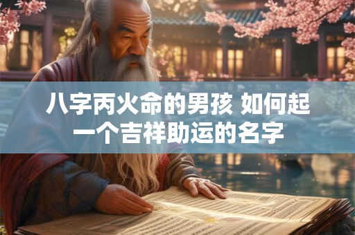 八字丙火命的男孩 如何起一个吉祥助运的名字