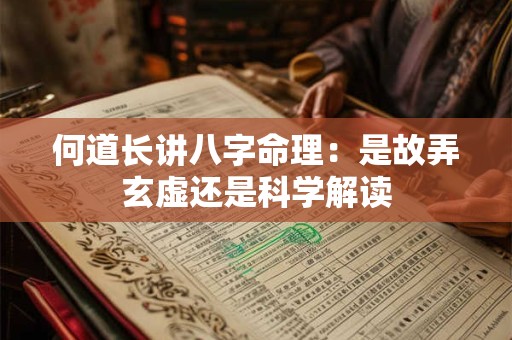 何道长讲八字命理：是故弄玄虚还是科学解读