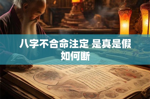 八字不合命注定 是真是假如何断