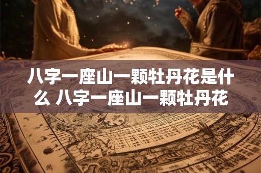 八字一座山一颗牡丹花是什么 八字一座山一颗牡丹花是什么生肖