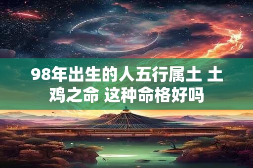 98年出生的人五行属土 土鸡之命 这种命格好吗