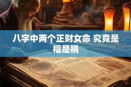 八字中两个正财女命 究竟是福是祸