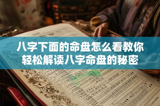 八字下面的命盘怎么看教你轻松解读八字命盘的秘密