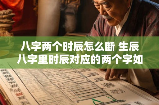 八字两个时辰怎么断 生辰八字里时辰对应的两个字如何确定