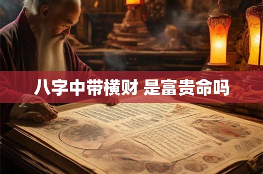 八字中带横财 是富贵命吗