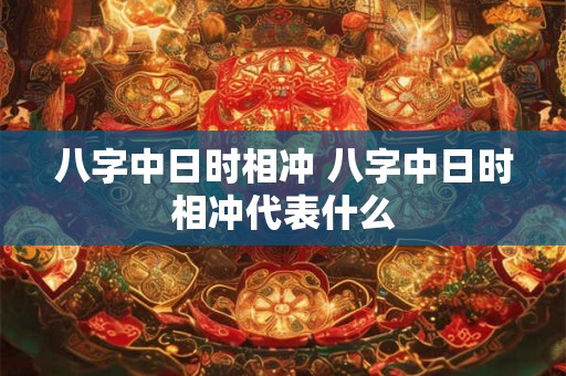 八字中日时相冲 八字中日时相冲代表什么