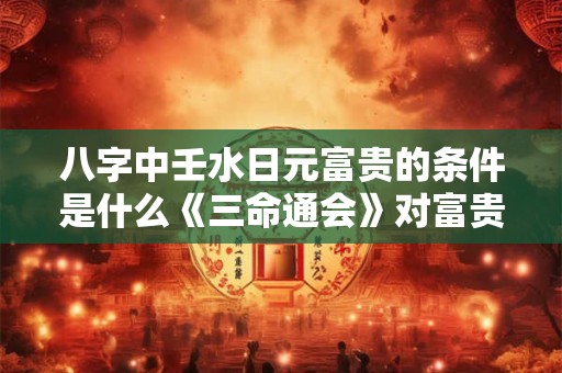 八字中壬水日元富贵的条件是什么《三命通会》对富贵八字壬的解读