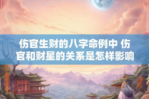 伤官生财的八字命例中 伤官和财星的关系是怎样影响命运的
