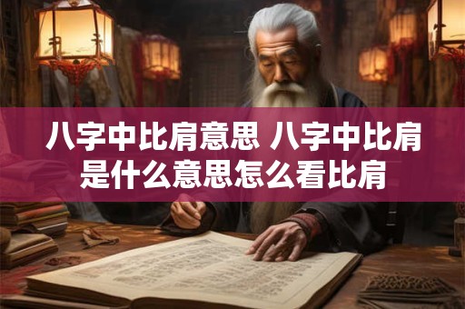 八字中比肩意思 八字中比肩是什么意思怎么看比肩