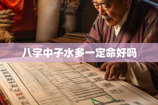 八字中子水多一定命好吗