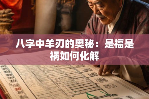 八字中羊刃的奥秘:是福是祸如何化解 八字中羊刃的奥秘:是福是祸如何化解