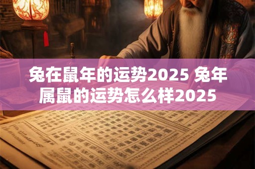 兔在鼠年的运势2025 兔年属鼠的运势怎么样2025