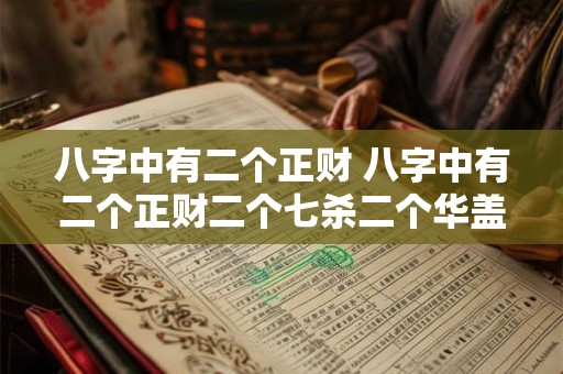 八字中有二个正财 八字中有二个正财二个七杀二个华盖