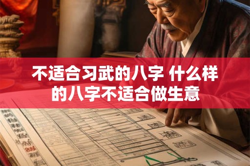 不适合习武的八字 什么样的八字不适合做生意