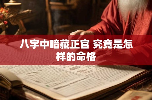 八字中暗藏正官 究竟是怎样的命格