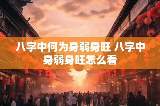 八字中何为身弱身旺 八字中身弱身旺怎么看