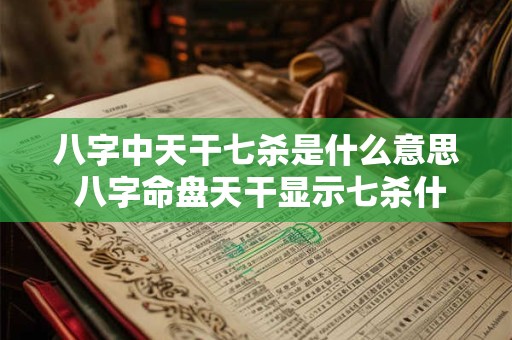 八字中天干七杀是什么意思 八字命盘天干显示七杀什么意思
