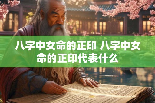 八字中女命的正印 八字中女命的正印代表什么