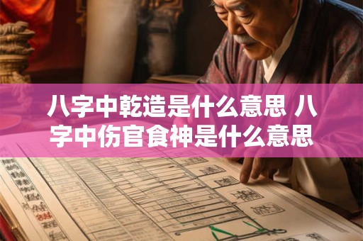 八字中乾造是什么意思 八字中伤官食神是什么意思