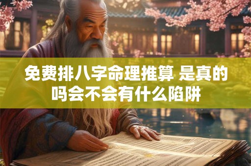 免费排八字命理推算 是真的吗会不会有什么陷阱