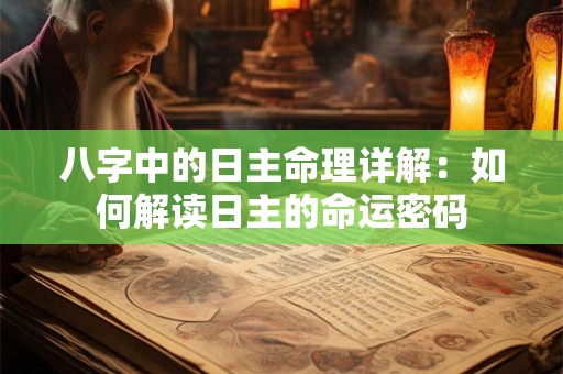 八字中的日主命理详解：如何解读日主的命运密码