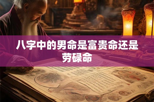 八字中的男命是富贵命还是劳碌命