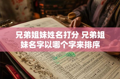 兄弟姐妹姓名打分 兄弟姐妹名字以哪个字来排序