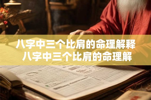 八字中三个比肩的命理解释 八字中三个比肩的命理解释是什么 八字中三个比肩的命理解释 八字中三个比肩的命理解释是什么