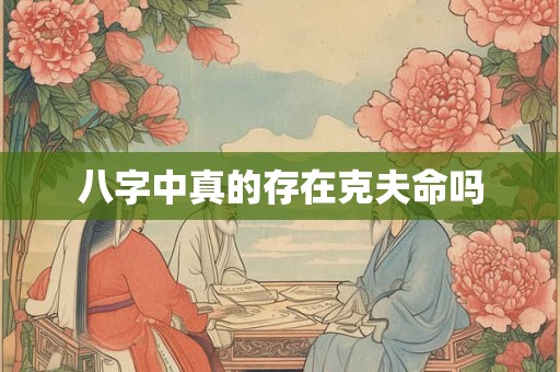 八字中真的存在克夫命吗