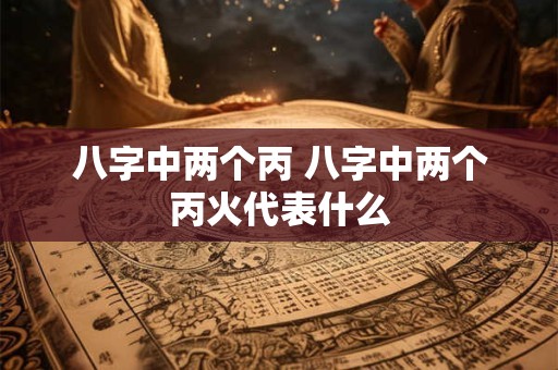 八字中两个丙 八字中两个丙火代表什么