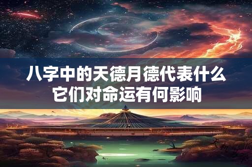 八字中的天德月德代表什么它们对命运有何影响