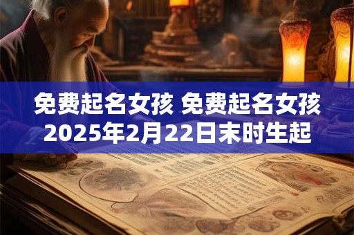 免费起名女孩 免费起名女孩2025年2月22日末时生起好听名