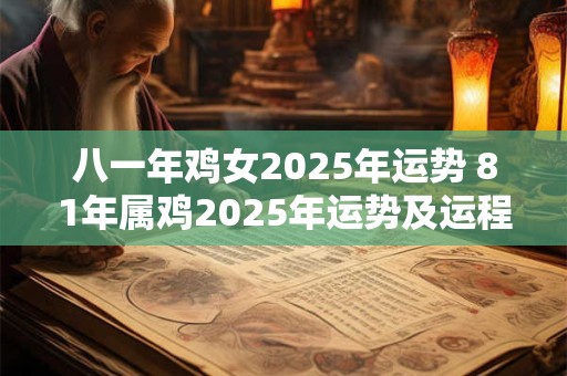 八一年鸡女2025年运势 81年属鸡2025年运势及运程每月运程