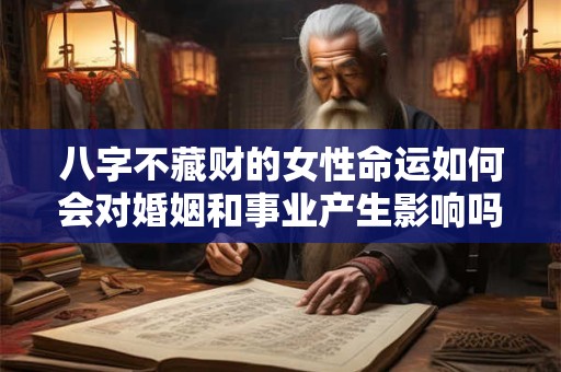 八字不藏财的女性命运如何会对婚姻和事业产生影响吗