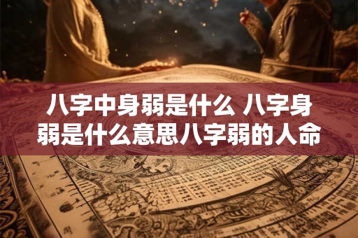 八字中身弱是什么 八字身弱是什么意思八字弱的人命运好不好