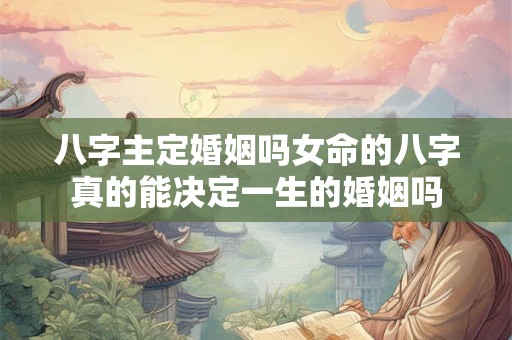 八字主定婚姻吗女命的八字真的能决定一生的婚姻吗