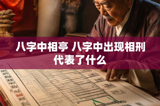 八字中相亭 八字中出现相刑代表了什么