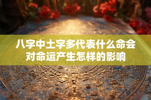 八字中土字多代表什么命会对命运产生怎样的影响