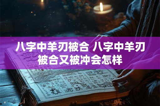 八字中羊刃被合 八字中羊刃被合又被冲会怎样