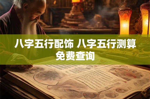 八字五行配饰 八字五行测算免费查询